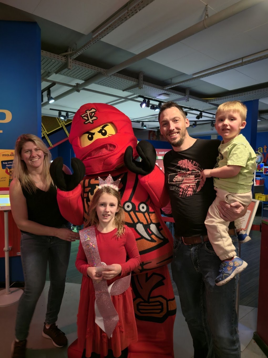 Chris Pearson with his family at a Lego event